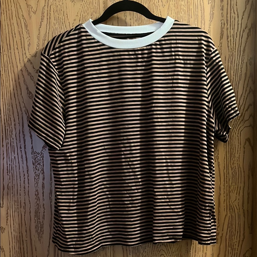 Striped Black and Tan T-Shirt